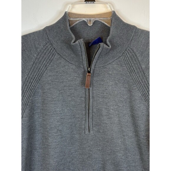 FOOTJOY 1/2 Zip Gray Golf Sweater Men Medium Pullover Performance Stretch Wool - Picture 5 of 12